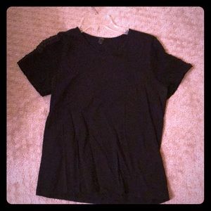 Polka dot sleeve j crew t shirt